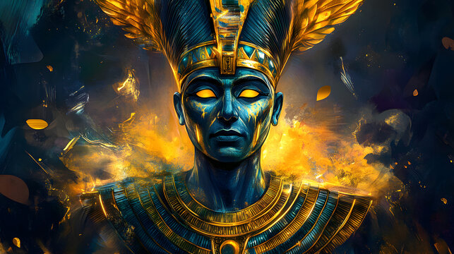illustration of the gods from ancient Egypt Osiris