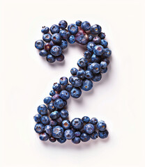 Fototapeta premium Figures made of blueberries