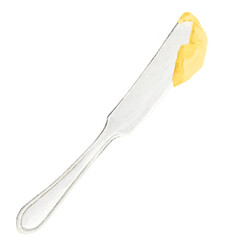 Fototapeta premium Butter knife png, cutlery illustration, transparent background