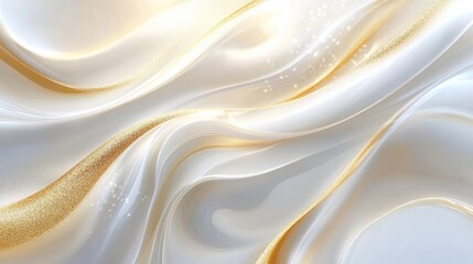 Obraz premium Sophisticated white and gold abstract background, ideal for web design and business use.