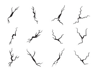 Hand drawn cracked egg, ground, glass, wall. Cartoon doodle style