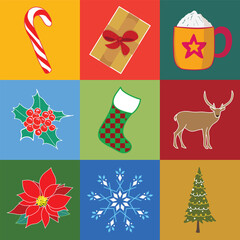 Christmas holiday patchwork seamless pattern design