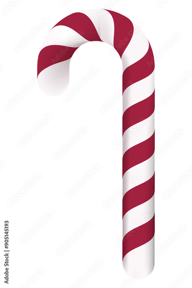 Poster candy cane png christmas sticker, transparent background