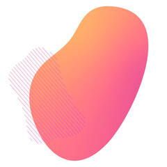 Colorful gradient element transparent png