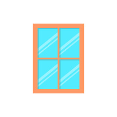 House Window minimalist vector illustration ,simple transparent graphic element .Isolated on white background