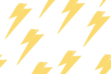 Lightning png seamless pattern background in cute weather theme