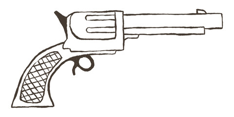 Png cowboy gun logo in rodeo theme