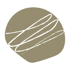 Round green badge png sticker, aesthetic shape