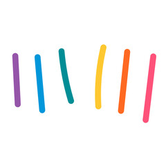 LGBTQ rainbow png doodle line clipart, cute graphic on transparent background