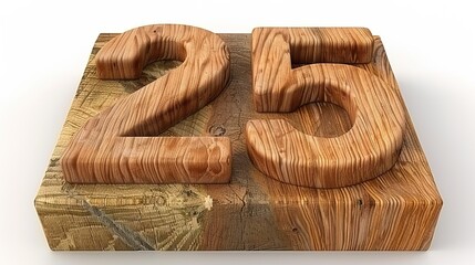 wooden number  25