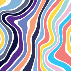 psychedelic illustration waves, marbling background, multicolored wallpaper graphic design.Wavy Swirl Seamless pattern.