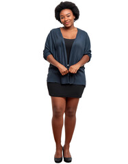 Fototapeta premium Generative AI. Portrait of only one Woman. White Background.