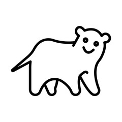 Polar Bear line icon