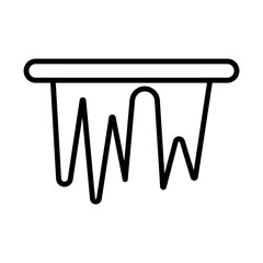 Icicle line icon