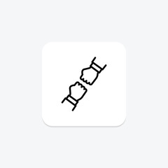Volunteer Commitment line icon , vector, pixel perfect, illustrator file