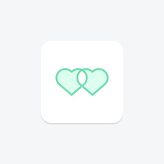 Volunteer Engagement duotone line icon , vector, pixel perfect, illustrator file