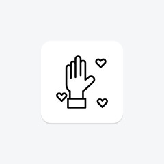 Volunteer Appreciation line icon , vector, pixel perfect, illustrator file