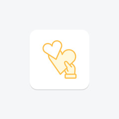 Volunteer Assistance duotone line icon , vector, pixel perfect, illustrator file