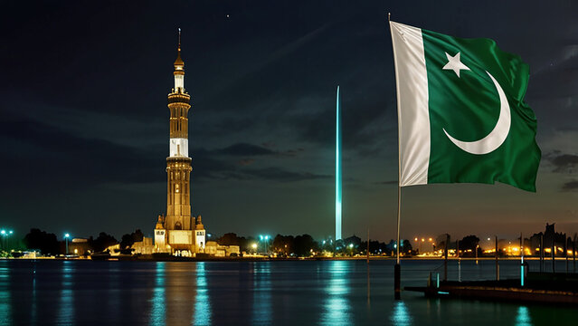 14 August 1947 Pakistan day unique and beautiful banner 77th independence day of Pakistan background wallpaper illustration