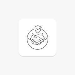Obraz premium Volunteer Work thinline icon , vector, pixel perfect, illustrator file