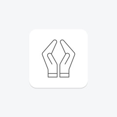 Volunteer Service thinline icon , vector, pixel perfect, illustrator file