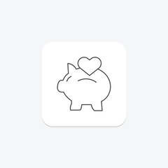 Volunteer Impact thinline icon , vector, pixel perfect, illustrator file