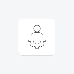 Volunteer Leadership thinline icon , vector, pixel perfect, illustrator file