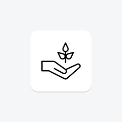 Volunteer Badge line icon , vector, pixel perfect, illustrator file