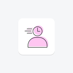 Meeting Preparation color shadow thinline icon , vector, pixel perfect, illustrator file