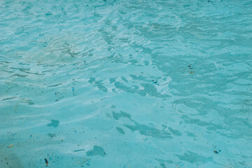 Texture of blue water in a fountain