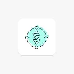 Meeting Environment color shadow thinline icon , vector, pixel perfect, illustrator file