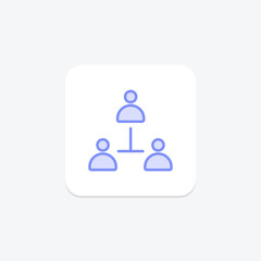 Meeting Agenda duotone line icon , vector, pixel perfect, illustrator file