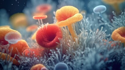 Vibrant Mushroom Forest