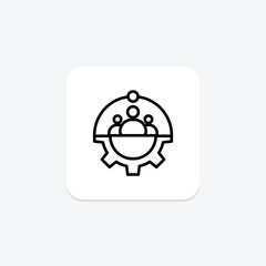 Meeting Facilitation line icon , vector, pixel perfect, illustrator file