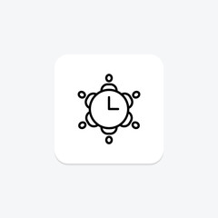 Meeting Efficiency line icon , vector, pixel perfect, illustrator file