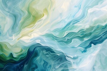 Obraz premium Abstract Teal and White Fluid Art Background