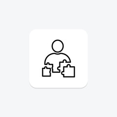 Meeting Participation line icon , vector, pixel perfect, illustrator file