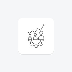 Meeting Productivity thinline icon , vector, pixel perfect, illustrator file