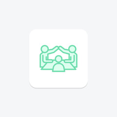 Hotel Conference Room duotone line icon , vector, pixel perfect, illustrator file