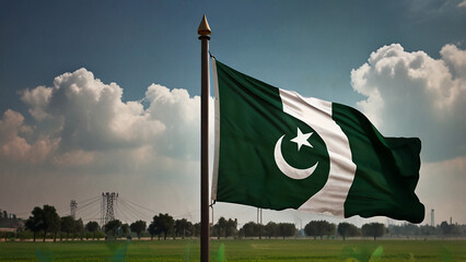 14 August 1947 Pakistan day unique and beautiful banner 77th independence day of Pakistan background wallpaper illustration
