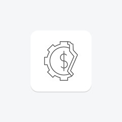 Crisis Management thinline icon , vector, pixel perfect, illustrator file