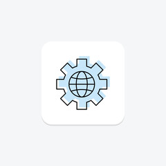 Environmental Management color shadow thinline icon , vector, pixel perfect, illustrator file