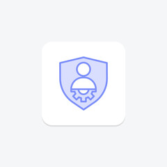 Security Management duotone line icon , vector, pixel perfect, illustrator file