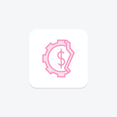 Crisis Management duotone line icon , vector, pixel perfect, illustrator file