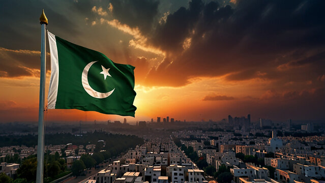 14 August 1947 Pakistan day unique and beautiful banner 77th independence day of Pakistan background wallpaper illustration