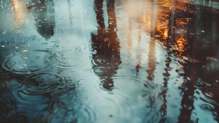 198. Rainfly, movie style, earth tones, watercolor pattern, medium shot, high contrast, fog, reflections,