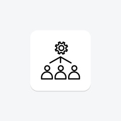 Stakeholder Management line icon , vector, pixel perfect, illustrator file