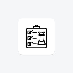 Obraz premium Strategic Management line icon , vector, pixel perfect, illustrator file
