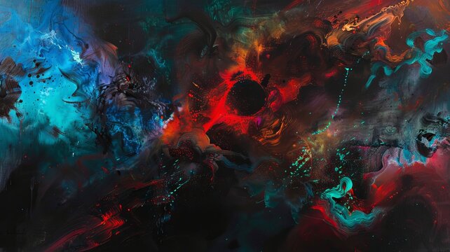 Abstract background wallpaper, Lava flow, dark fantasy art with a focus on realistic textures and shadows intricate patterns, with red glowing elements creating an intense visual effect - Powered by Adobe