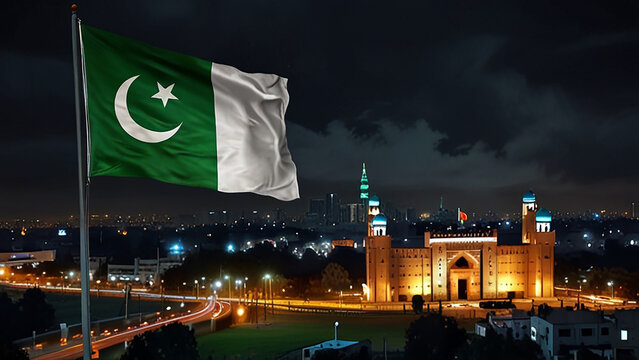 14 August 1947 Pakistan day unique and beautiful banner 77th independence day of Pakistan background wallpaper illustration